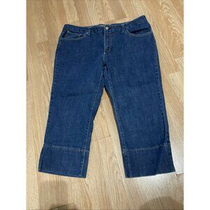 Womens Blue Denim Capri Jeans Size 16 Bitten Sarah Jessica Parker
